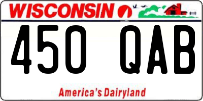 WI license plate 450QAB