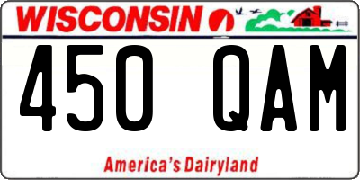 WI license plate 450QAM