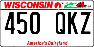 WI license plate 450QKZ