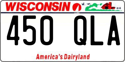 WI license plate 450QLA