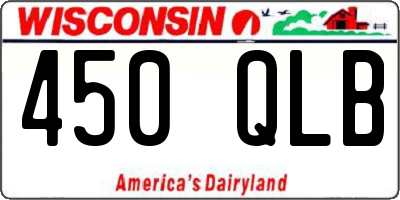 WI license plate 450QLB