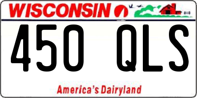 WI license plate 450QLS
