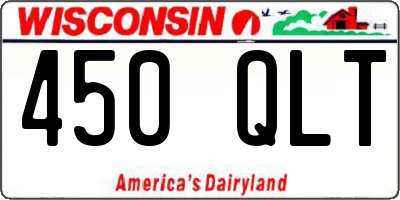 WI license plate 450QLT
