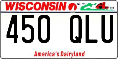 WI license plate 450QLU