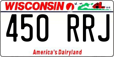 WI license plate 450RRJ