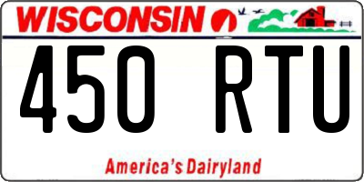 WI license plate 450RTU