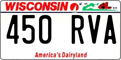 WI license plate 450RVA