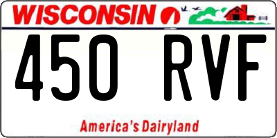 WI license plate 450RVF