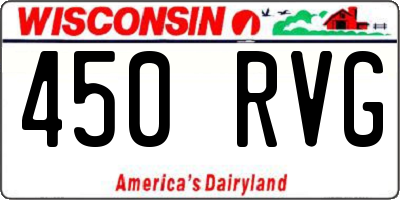 WI license plate 450RVG