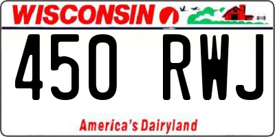 WI license plate 450RWJ