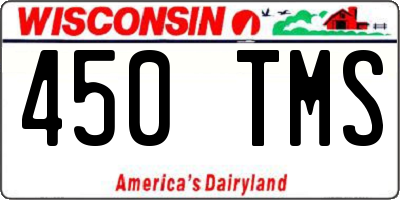 WI license plate 450TMS