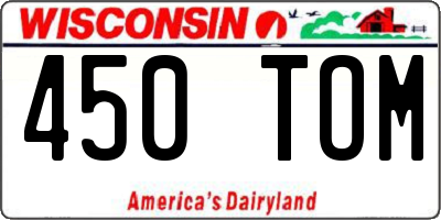 WI license plate 450TOM