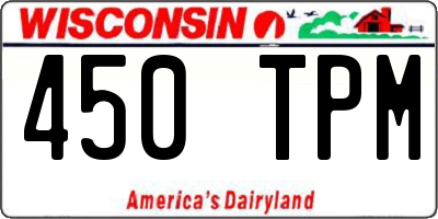 WI license plate 450TPM