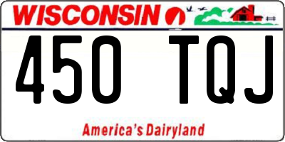 WI license plate 450TQJ