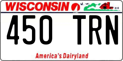 WI license plate 450TRN