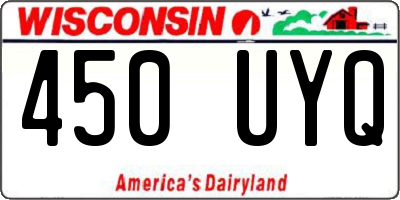 WI license plate 450UYQ