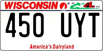 WI license plate 450UYT