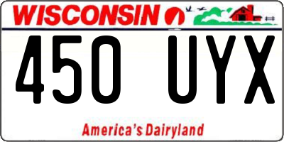 WI license plate 450UYX