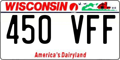 WI license plate 450VFF