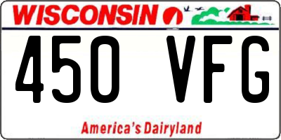 WI license plate 450VFG