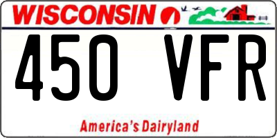 WI license plate 450VFR