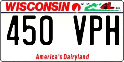 WI license plate 450VPH