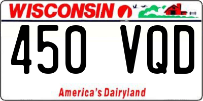 WI license plate 450VQD