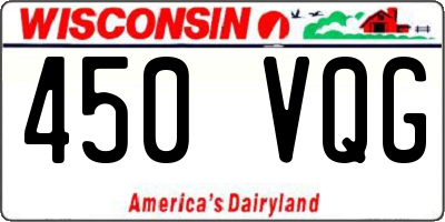 WI license plate 450VQG
