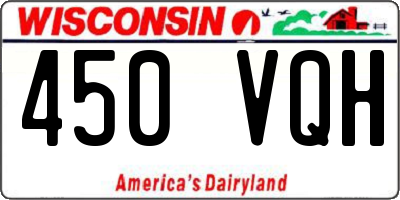 WI license plate 450VQH