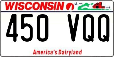 WI license plate 450VQQ