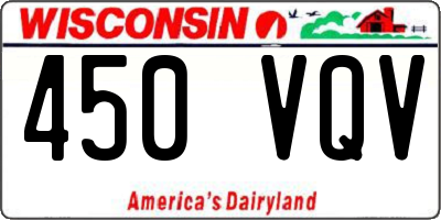 WI license plate 450VQV