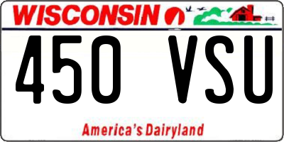 WI license plate 450VSU