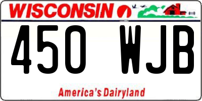 WI license plate 450WJB