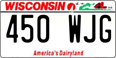 WI license plate 450WJG