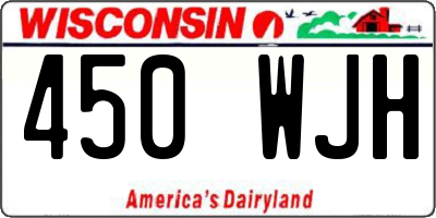 WI license plate 450WJH