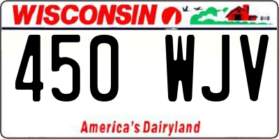 WI license plate 450WJV