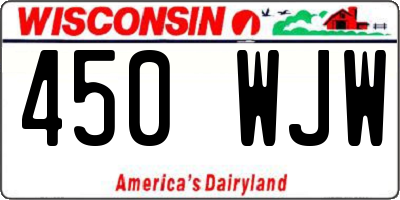 WI license plate 450WJW