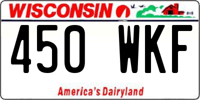 WI license plate 450WKF