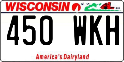 WI license plate 450WKH