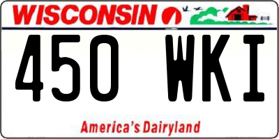 WI license plate 450WKI
