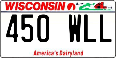 WI license plate 450WLL