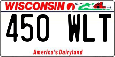WI license plate 450WLT