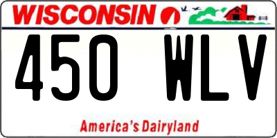 WI license plate 450WLV