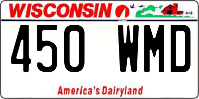 WI license plate 450WMD