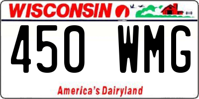 WI license plate 450WMG