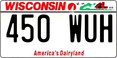 WI license plate 450WUH