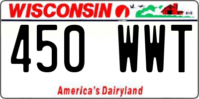 WI license plate 450WWT