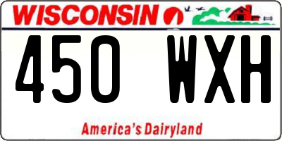 WI license plate 450WXH