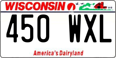 WI license plate 450WXL