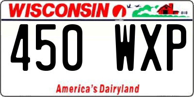 WI license plate 450WXP